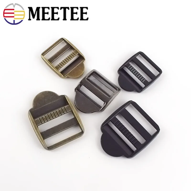 Meetee 4 шт. ID20/25/32 мм металлический трехскользящий рюкзак с регулируемой пряжкой для