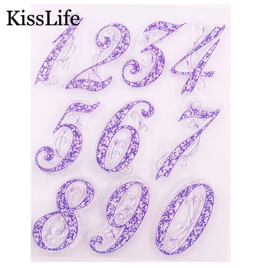 1 лист силиконовые штампы для скрапбукинга 0-9 дюймов |