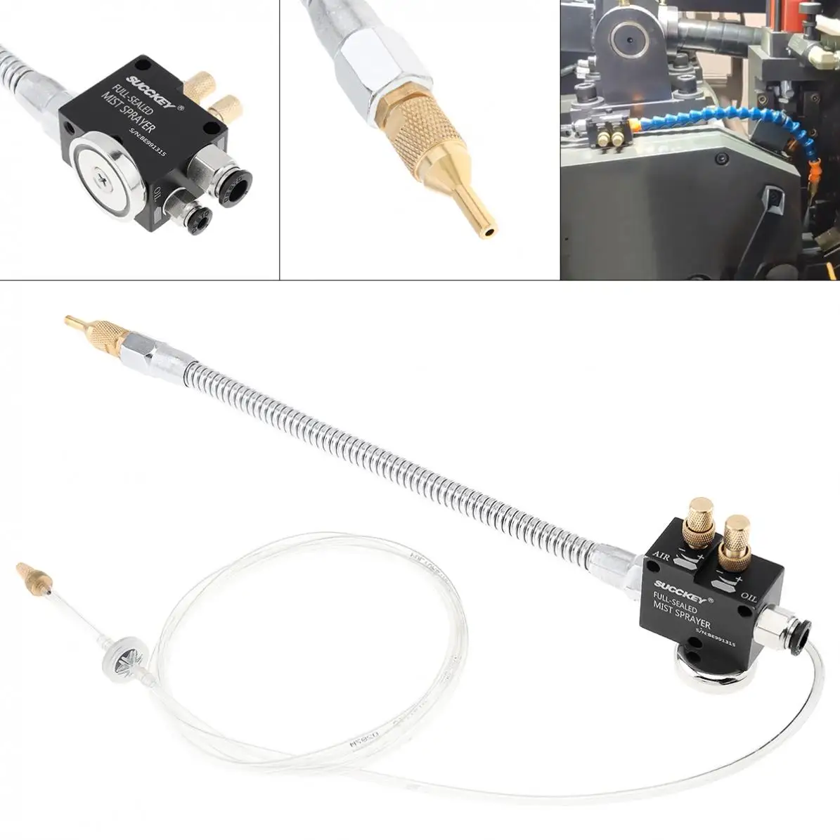 

Precision Mist Coolant Lubrication Spray System with Adsorbable Magnetic Base for Metal Cutting Engraving Cooling Machine