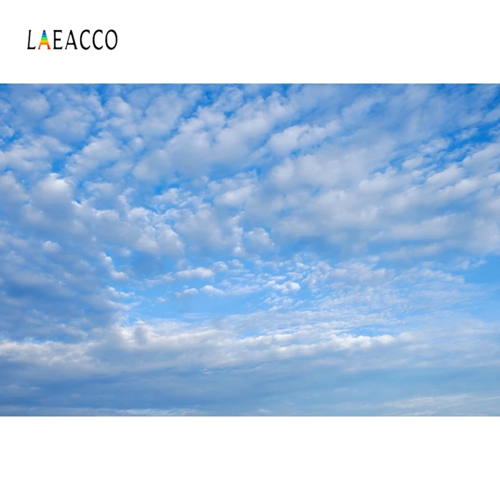 Laeacco голубое небо белое облако детский портрет Фотофон фотографии фоны индивидуальные фотографические фоны для фотостудии