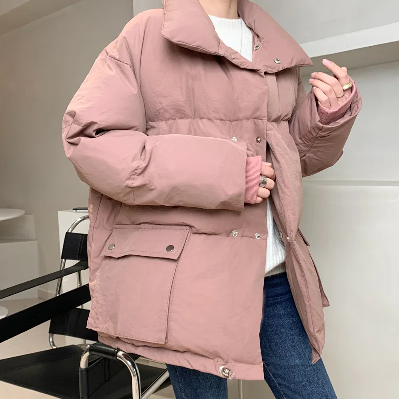 Winter Warm Jacket Coat Women Casual Korean Style Beige Padded Puffer Jackets Parkas Ropa Mujer Invierno 2020 Clothes for Women
