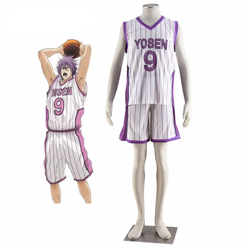 

Бесплатная доставка взрослый костюм Kuroko no basuke Kuroko's баскетбольный Yosen murasakiучитыбара atсуши № 12 костюм для косплея Джерси