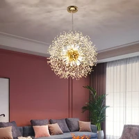 net red chandelier modern minimalist clothing store crystal bedroom lamp dandelion light luxury living dining room lighting