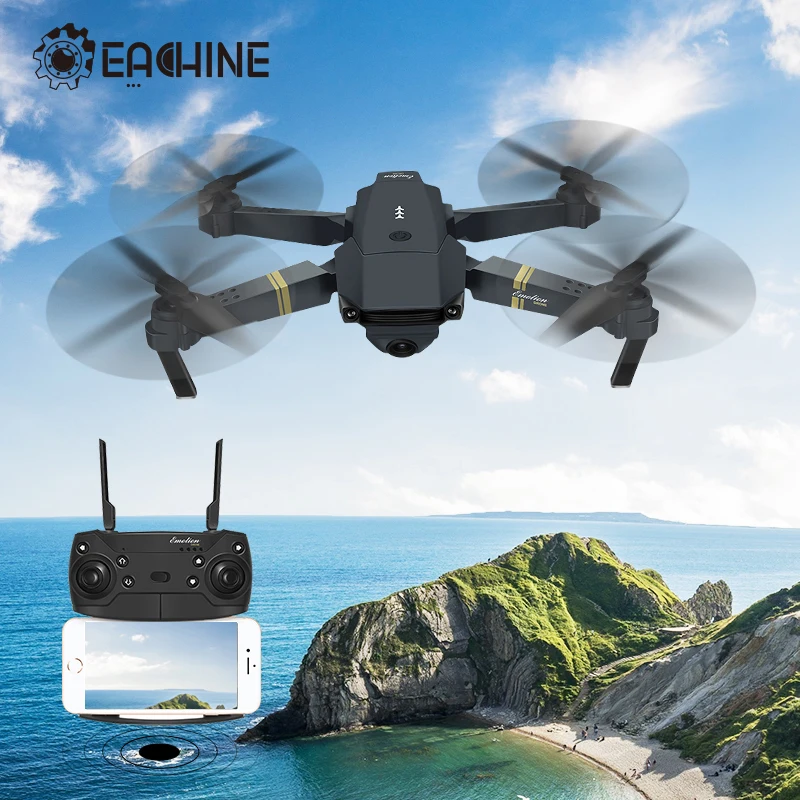 Eachine E58 Wi Fi FPV с широкоугольной камерой HD 1080P режим удержания высоты складной рычаг