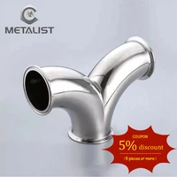 METALIST 38MM Pipe OD Sanitary Y-Shaped Elbow 3 three Way SS304 Stainless Steel Fitting 2.5" Tri Clamp For Homebrew