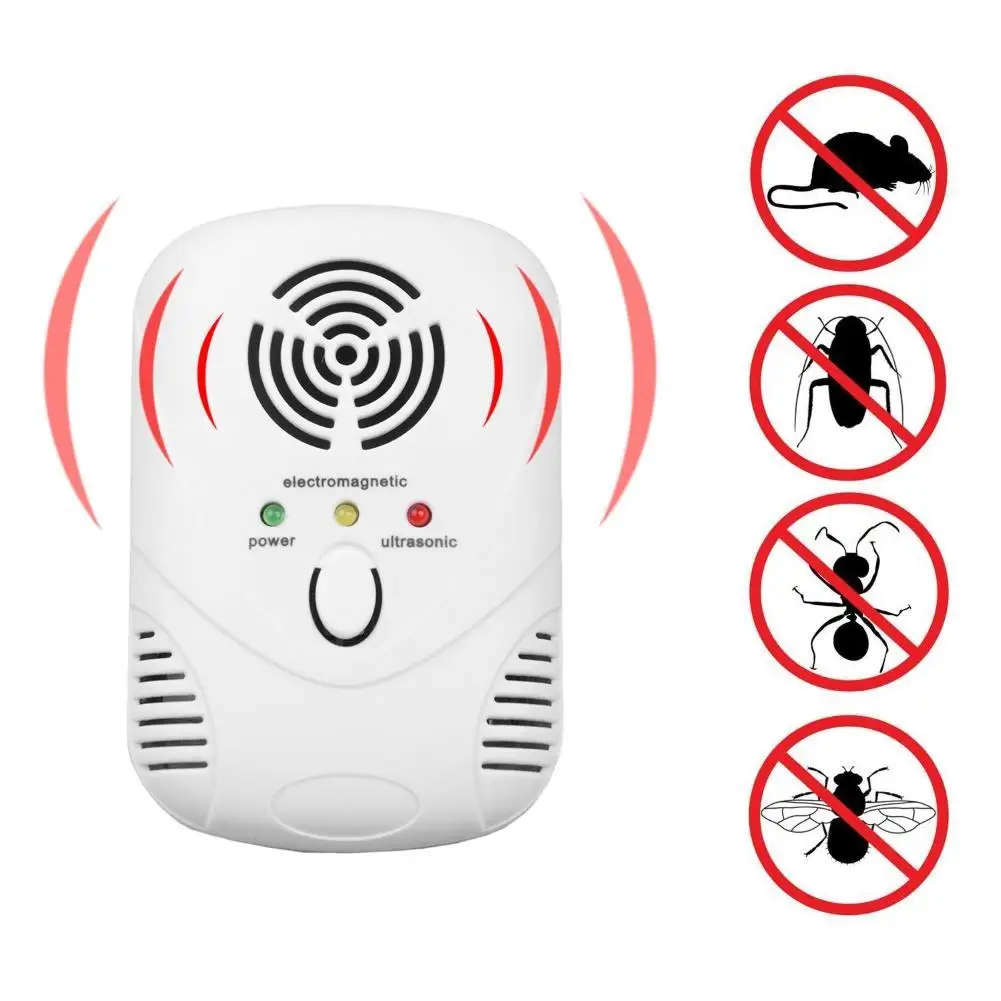 

Ultrasonic Pest Mosquito Repeller Bug Insect Cockroach Mouse Repellent Zapper