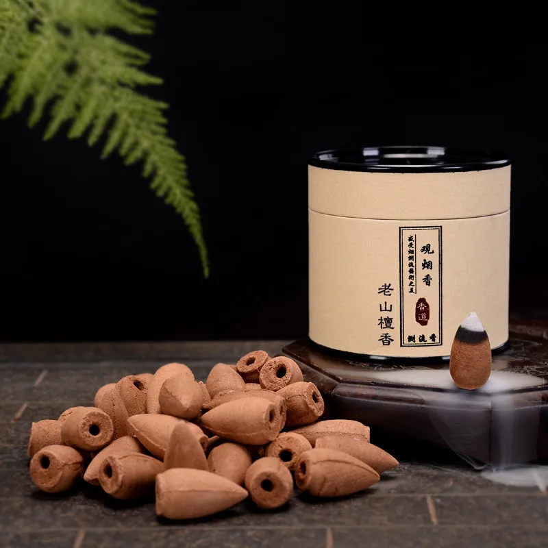 1 коробка из натурального сандалового дерева дымовая обратная подача благовония