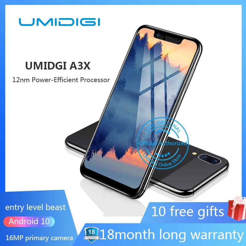 UMIDIGI A3 Pro 5 7 &quot19:9 полный Экран смартфон 3 GB + 32 Android 8 1 12MP 5MP мобильного телефона