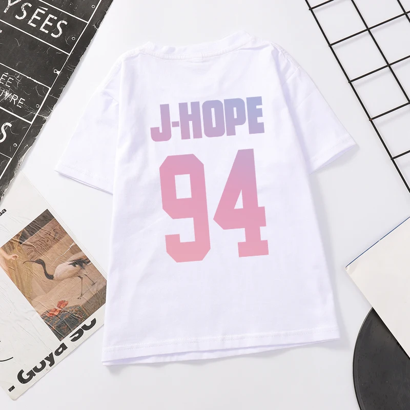 Футболки Jungkook Suga Jimin V Jin J hope RM летняя Корейская одежда Bangtan Boys Kpop повседневные