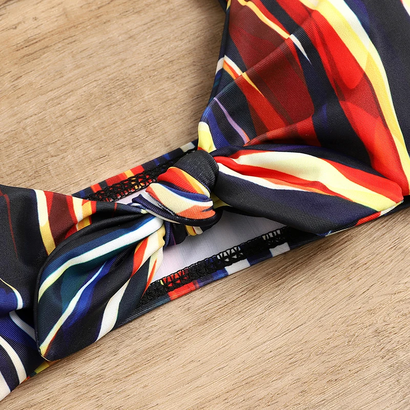 

Women's Swimwear 2021 Summer High Waist Two-piece Sling Swimsuit Sexy V-neck Bikini Swimsuit Color Sports Swimsuit Beachwear