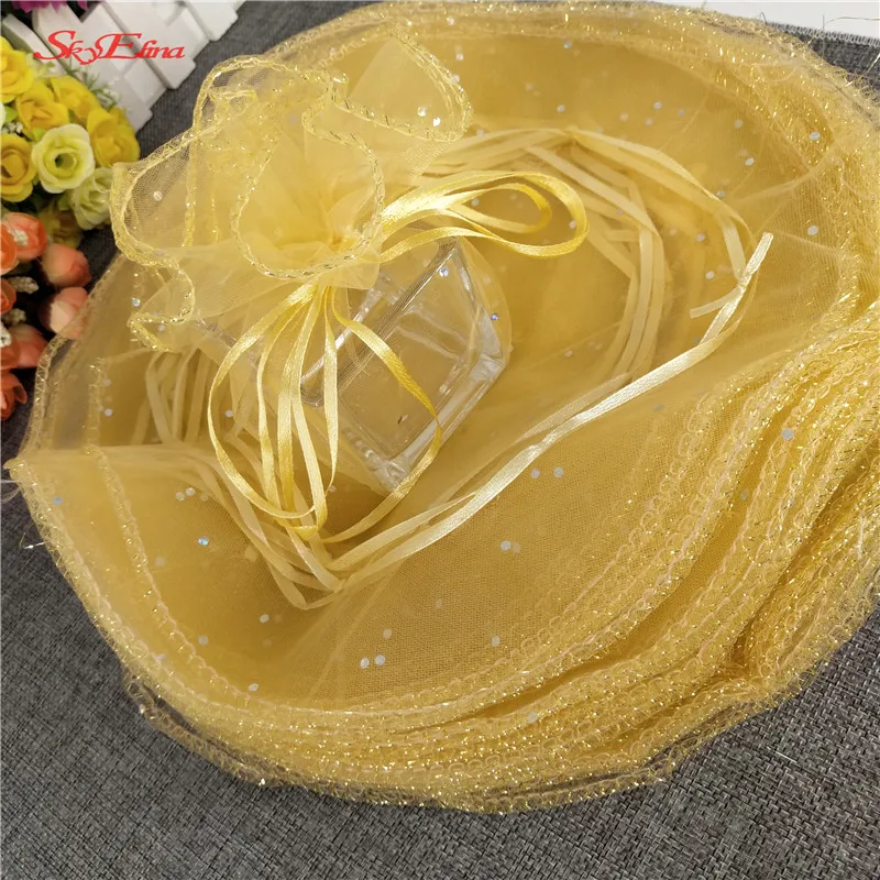 Круглые мешки из органзы на шнурке мешочки для ювелирных изделий 26 см подарочные