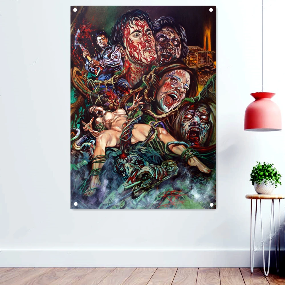 

Cannibal Heavy Metal Artwork Banners Wall Art Scary Bloody Background Wallpaper Tapestry Death Art Tattoos Rock Band Posters