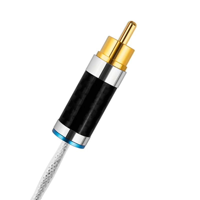 

Fever Signal Audio Cable Two-Core Signal Cable Fiber Lotus Head Fever Audio Amplifier 0.5M/1.64Ft