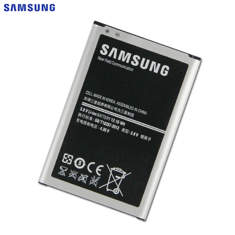Оригинальная батарея samsung B800BE B800BC для samsung GALAXY NOTE 3 Note3 N9006 N9005 N900 N9009 N9008 N9002 NFC 3200 мАч Аутентичные