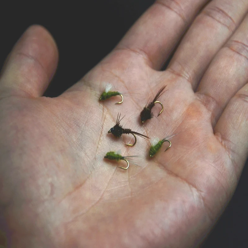 5 шт. 16 # RS 2 & 14 фазан хвост нахлыстом имитирующая Нимфы приманки стилей ассорти