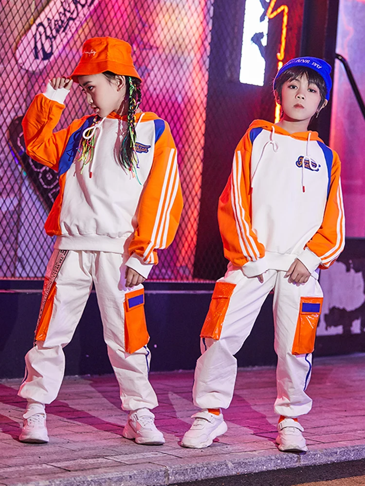 

Unisex Children'S Jazz Dance Costume Child Loose Sweater Suit Korean Version Hiphop Street Dance Performance Clothes Tide DL5469