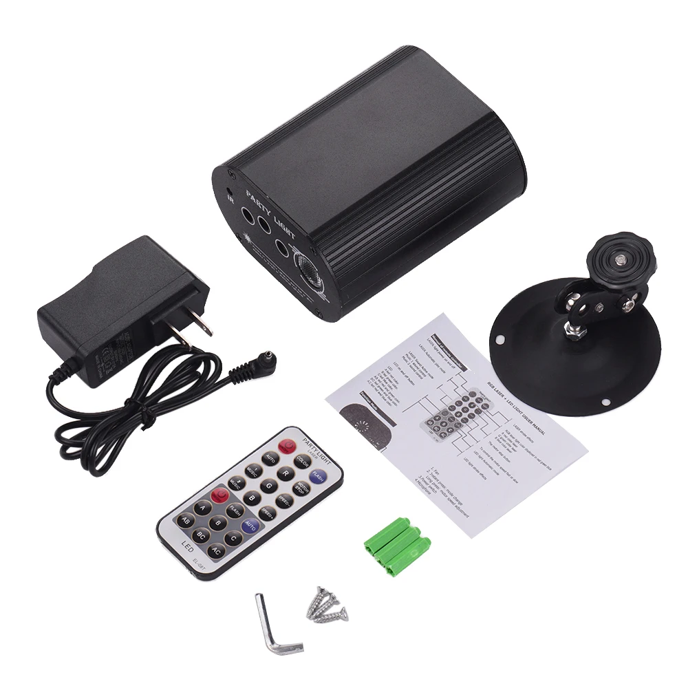 Цветной лазерный сценический стробоскоп со звуком несколько режимов работы