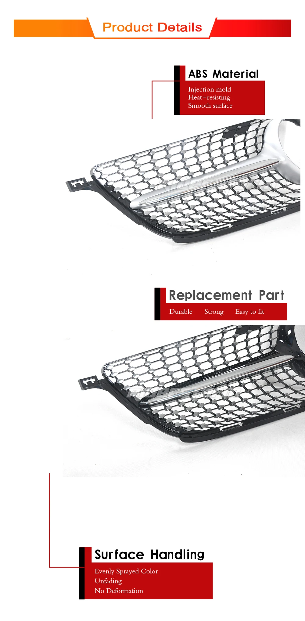 Алмазная решетка для ML Class W166 Передняя Алмазная решетка для w166 для ML250 ML300 Алмазная решетка переднего бампера w166 гриль