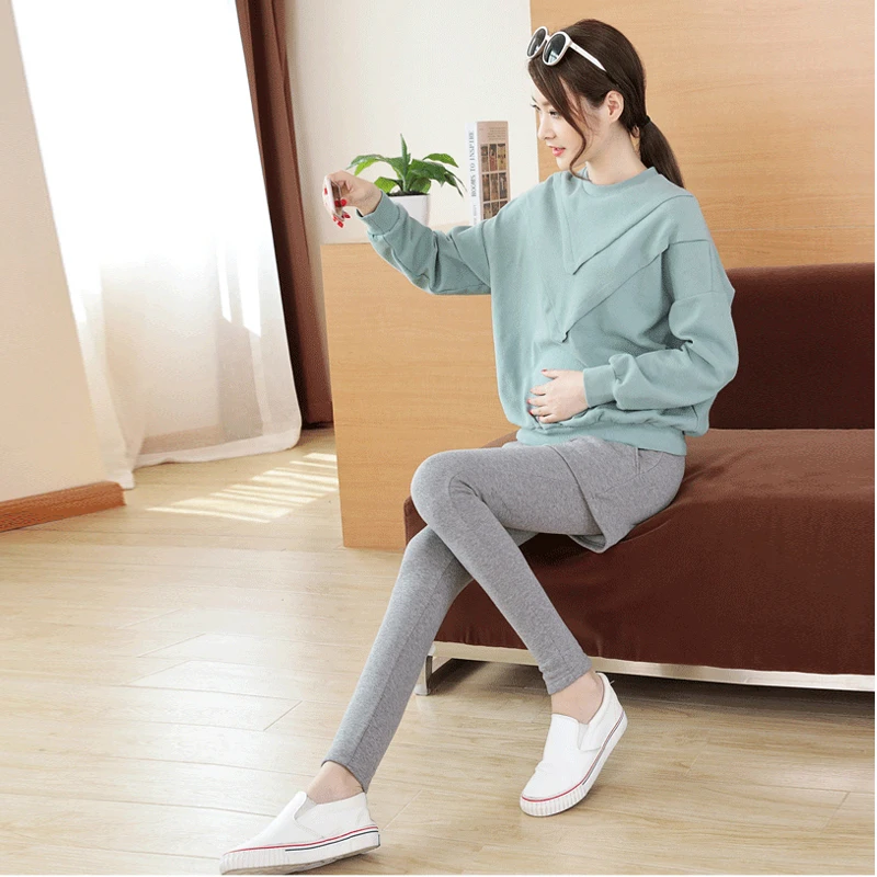 Супертеплые зимние Леггинсы для беременных женщин утепленные бархатные зимняя