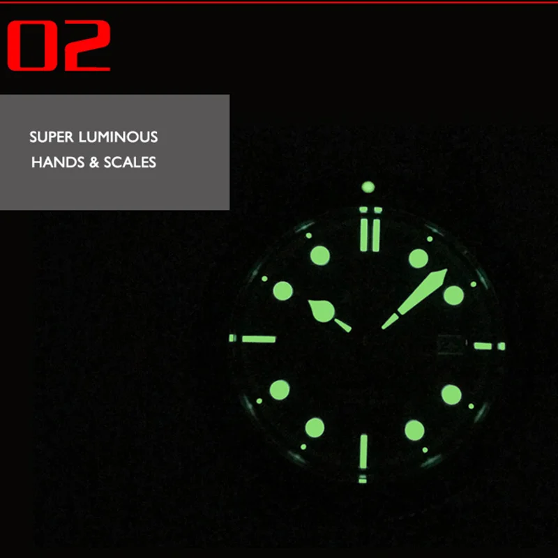 Мужские наручные часы для дайвинга мужские спортивные HEIMDALLR Роскошные