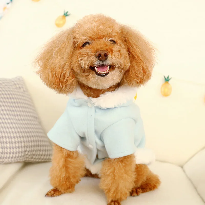 Новинка 2019 зимняя одежда для собак хлопковое мягкое теплое шерстяное пальто