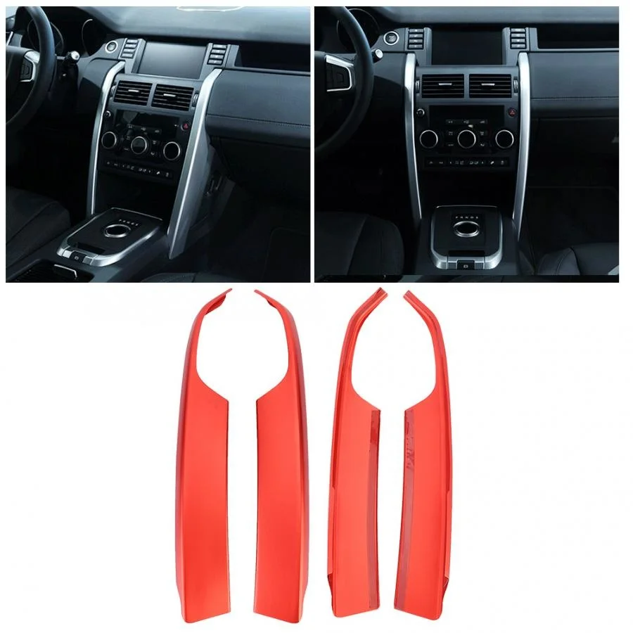 

2Pcs Aluminium Alloy Center Console Decoration Strips Trim Fit for Land rover discovery 2015 20117 car accessories
