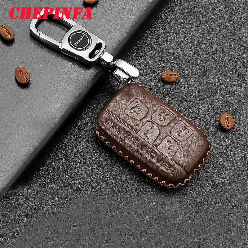 Кожаный чехол для автомобильного ключа Land Rover A9 Range Sport Evoque Freelander 2 Jaguar XE XJ XJL XF C-X16 V12