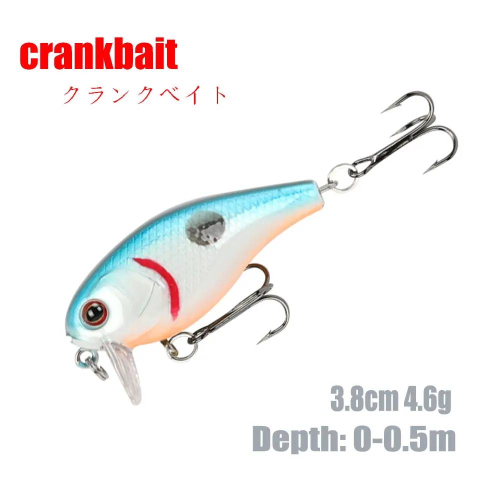 

CrankBaits3.8cm/4.6g pesca Fishing Lure Wobbler Floating Artificial Hard Baits Spinner lure Excellent effect of luring fish