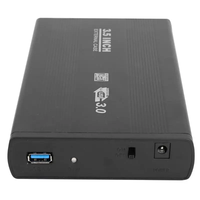 3,5 дюйма SATA для USB3.0 HDD чехол 5 Гбит/с Жесткий диск чехол внешний жесткий диск корпус с США/ЕС/Великобритания адаптер для ПК компьютер