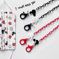 new creative cartoon mouse head acrylic lanyard necklace glasses chain earphone chain mask chain