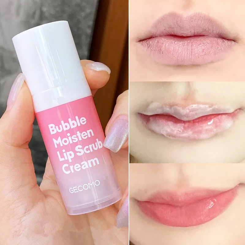 

Lip Exfoliating Moisturizing Repair Bubble Lip Scrub Cream Dead Skin Gel Removal for Men and Women lip Care tools