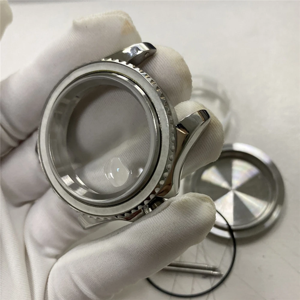 Bidirectional Bezel 40MM Watch Case for Miyota 8215 8200 821A for Mingzhu 2813 Watch Automatic Mechanical Movement Accessories