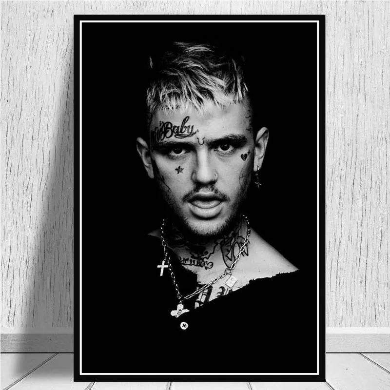 Плакат Лидер продаж Lil Peep R.I.P Рэпер Хип хоп новый музыкальный певец звезда