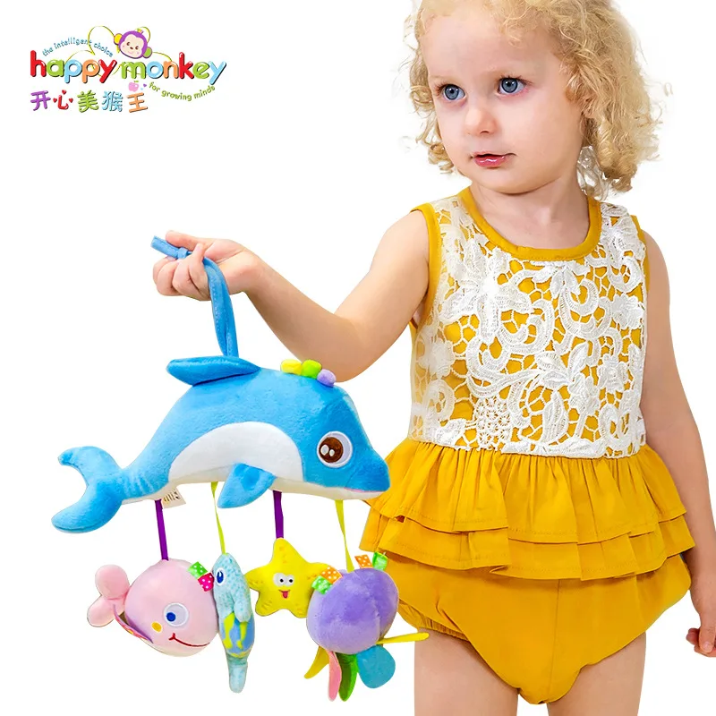 Детская коляска вешалки животных кровать колокольчики чтобы успокаивать