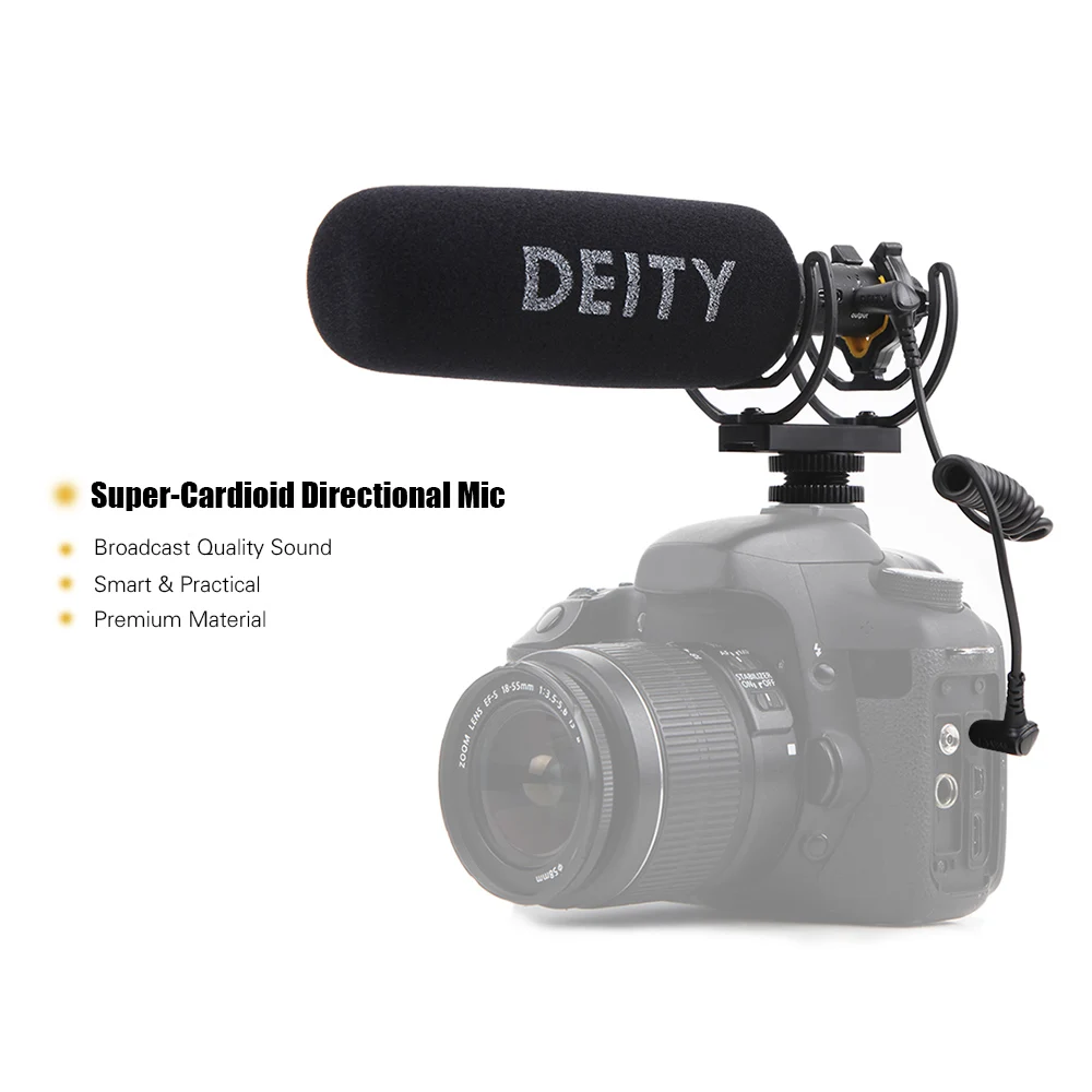 DEITY V-Mic D3 Pro конденсаторная камера Микрофон Видео Стерео Микрофон супер-Кардиоидная направленность микрофон для Canon sony Nikon видеокамеры