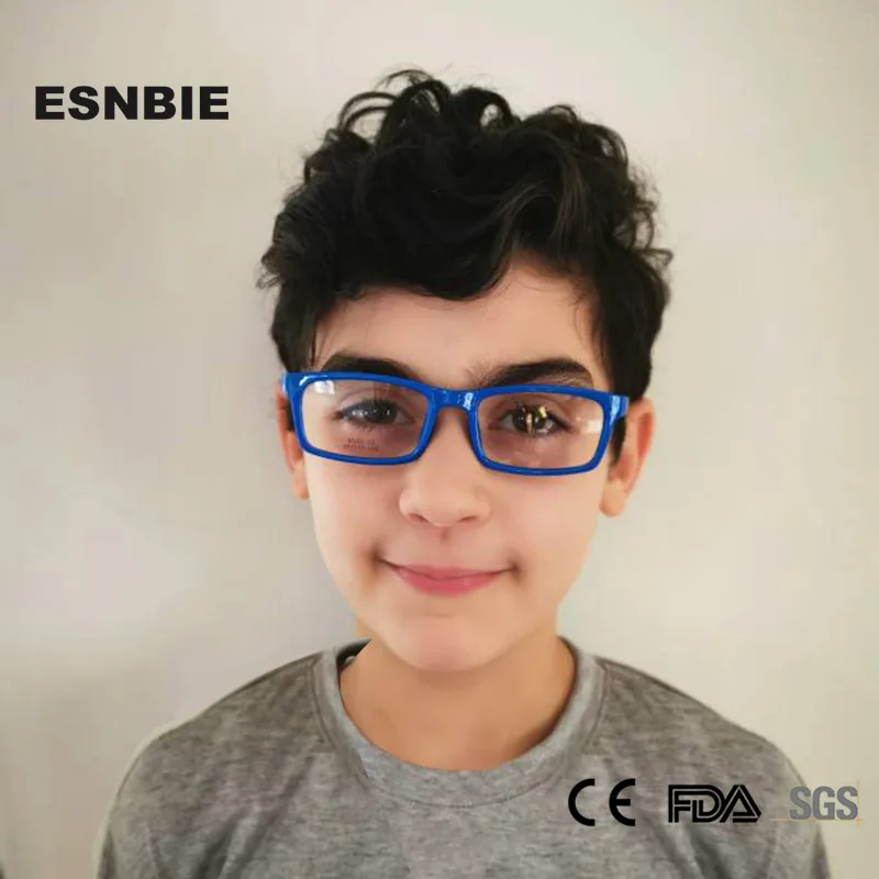 Память титана Tr90 Дети оптические очки ультра легкие близорукость Квадратные