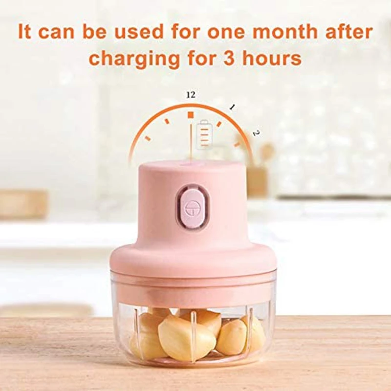 

Mini Electric Garlic Food Meat Chopper Fruit Ginger Vegetable Cutter Mashing Baby Food Supplement Machine Blender Masher