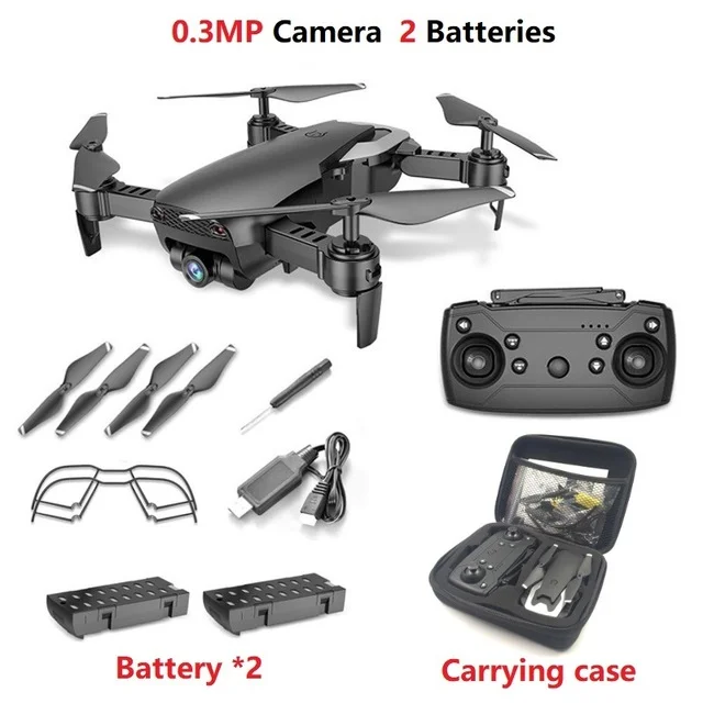 0.3MP BLACK 2B CB LAUMOX M69 RC Дрон с широкоугольной камерой 4K WiFi HD камера Складной Мини FPV Вертолет дроны VS VISUO XS809HW E58 Дрон - Цвет: 0.3MP BLACK 2B CB