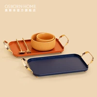 osborn light luxury metal serving trays gold storage decor cosmetic holder