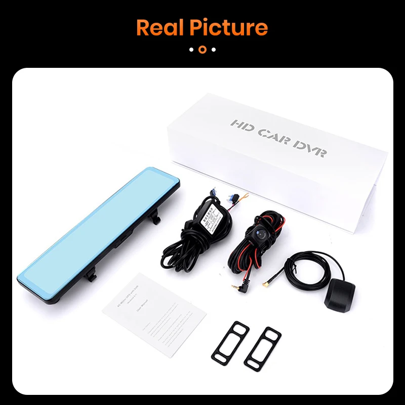 Новый тройной экран 4G Android 8 1 Автомобильное зеркало заднего вида Камера 12 ”ADAS