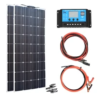 200w diy semi flexible high efficiency monocrystalline solar energy solar panel system home kits for rv