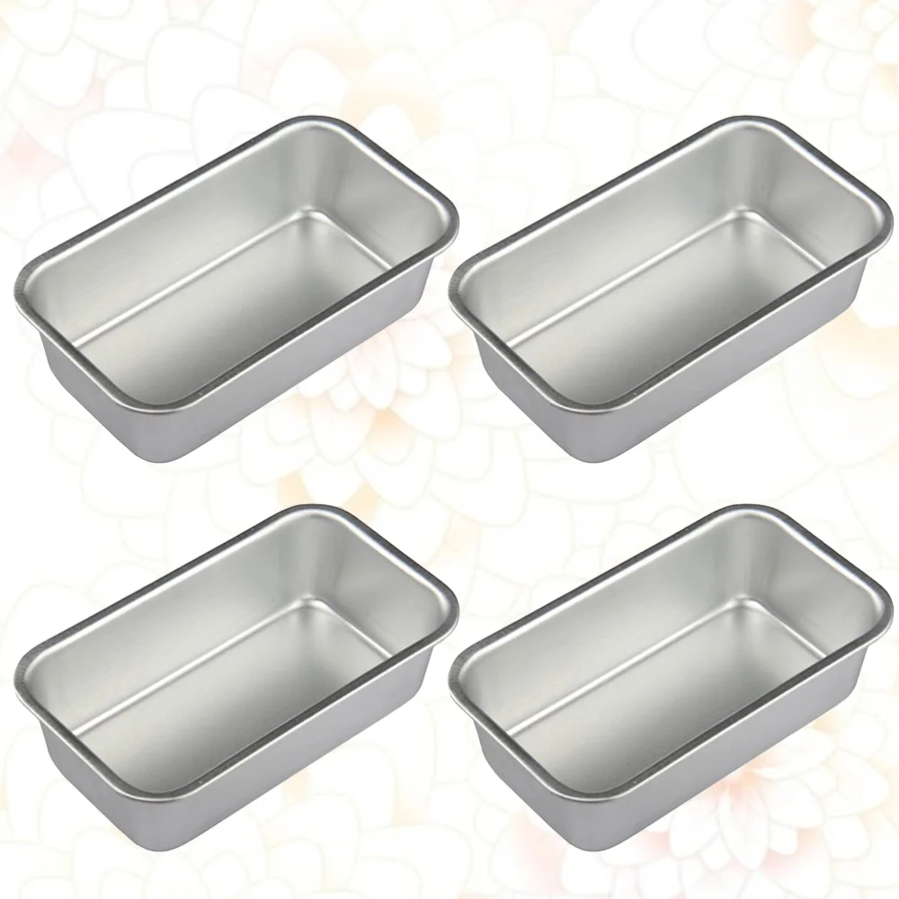 

3pcs Simple Baking Plate Tray Toast Mould Household Baking Gadget Bread Baking Tray for Home Kitchen Restaurant (Silver )