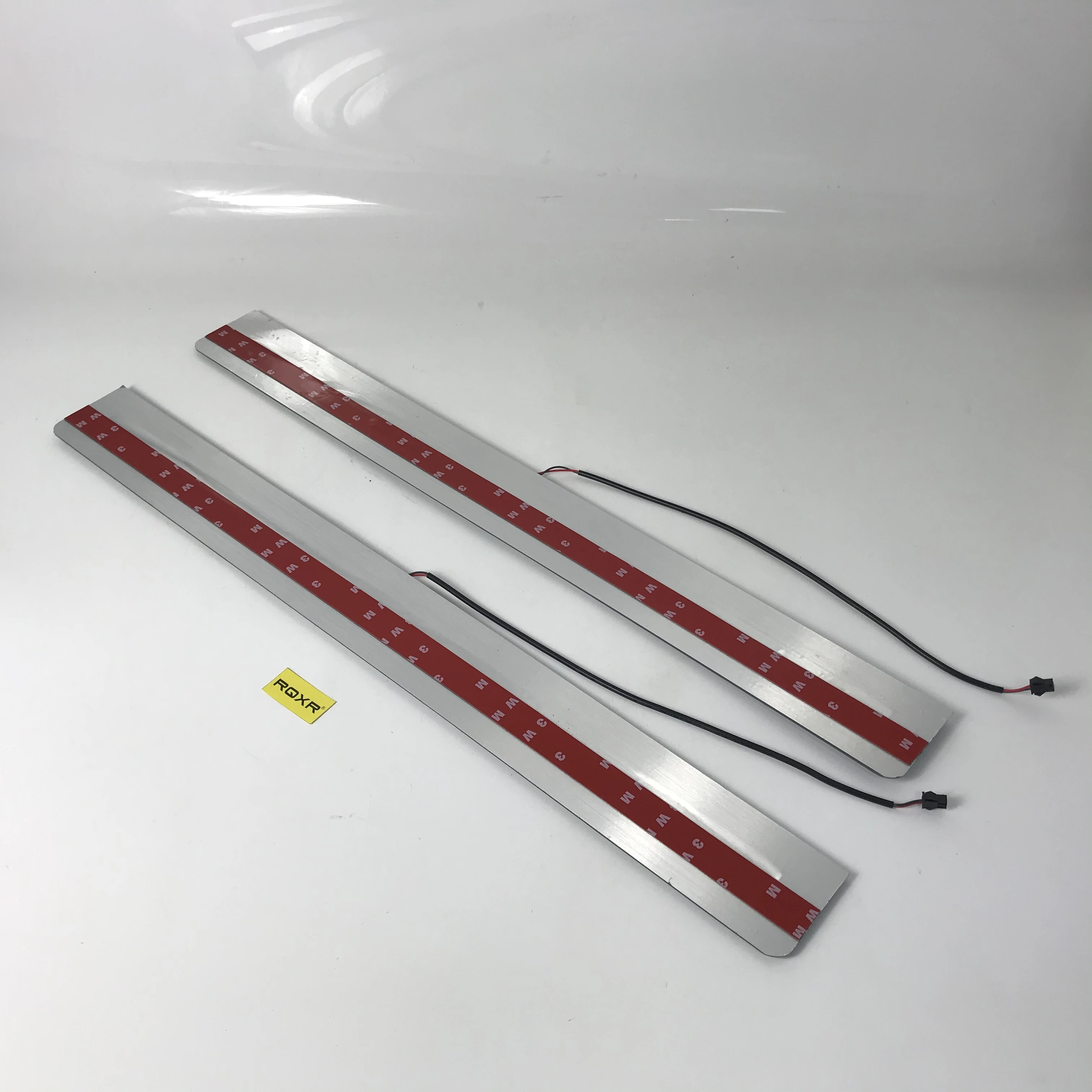 

RQXR led moving door scuff for Ford camaro dynamic door sill plate flat lining overlay flow/fixed light