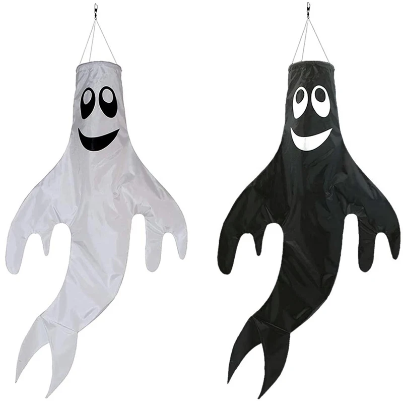 Хэллоуин призрак Windsock флаг Патио газон сад вечерние украшения для дома