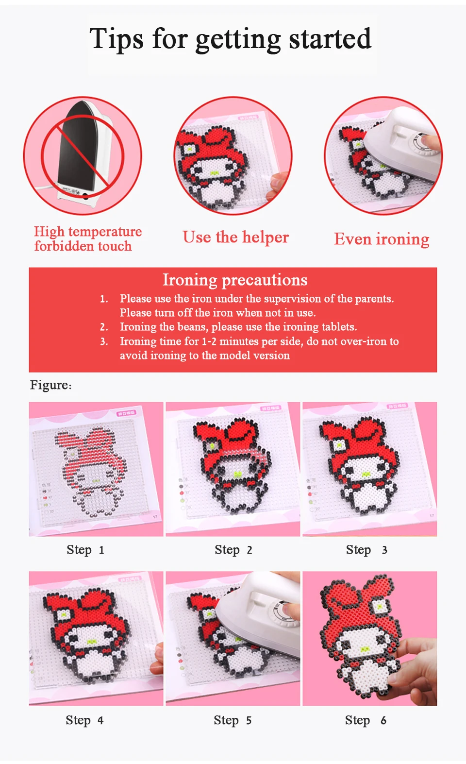 4300pcs/set Hama Beads 5mm DIY Pegboard Plastic Clip Tweezer fuse beads Board Colored Picture as gift toy for Children