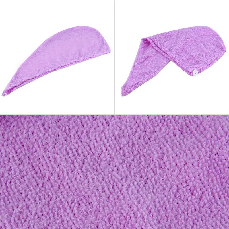 

Microfibre After Shower Hair Drying Wrap Towel Quick Dry Hair Hat Cap Turban