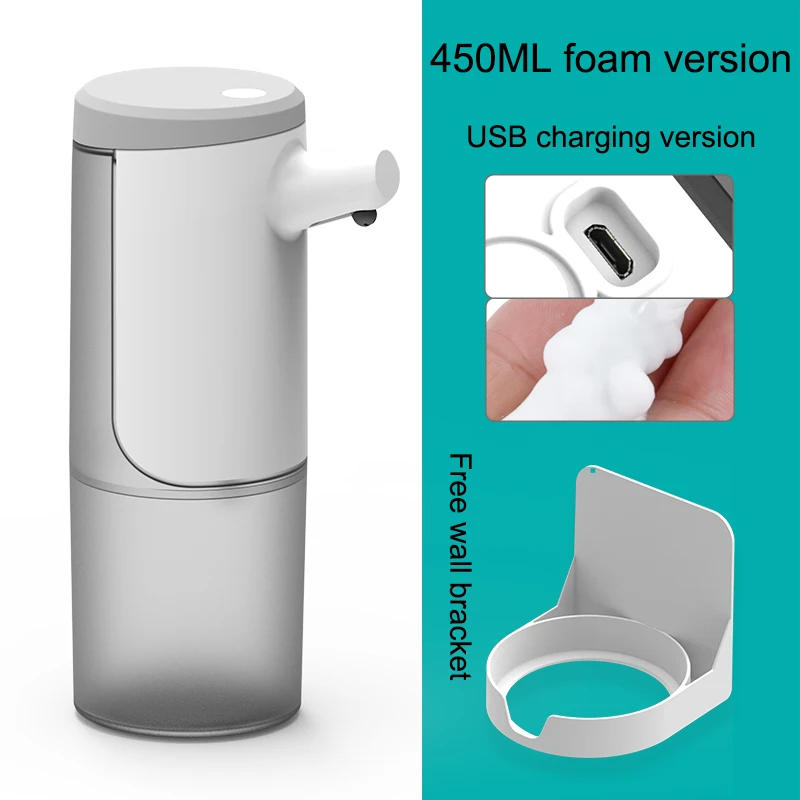 

Automatic Touchless Soap Dispenser 450ML Foaming Soap Dispenser Hands-Free USB Charging Electric Soap Dispenser