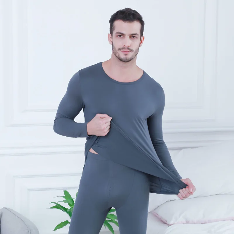 

DINGDNSHOW Thermal Underwear Cotton Men Warm Winter Long Johns Breathable Standard Cloth Set Plus Size