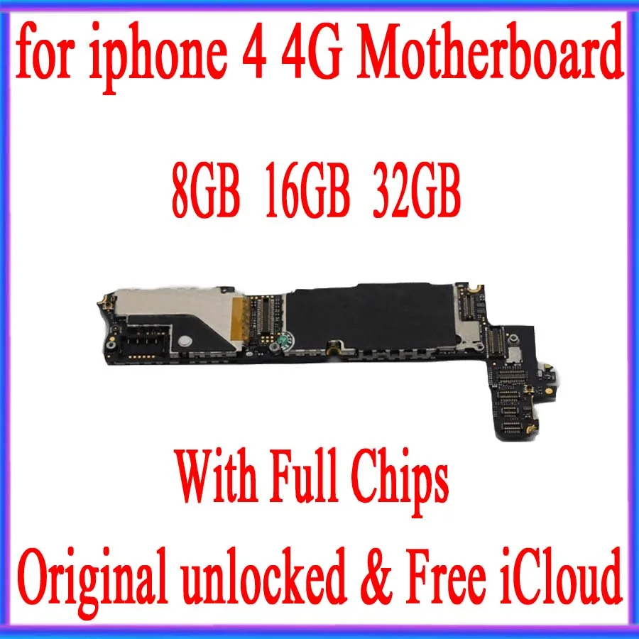 Разблокированная материнская плата для iphone 4 4g оригинальная Высококачественная