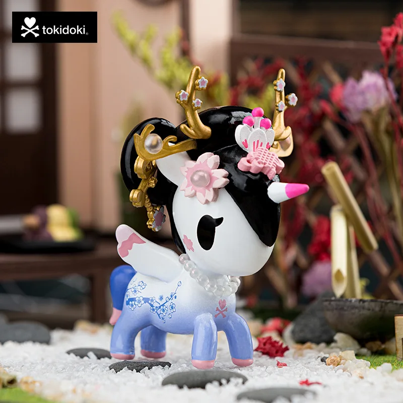 Оригинальная Аниме Фигурка Tokidoki вишневый цвет единорог глухая коробка игрушка с